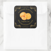 ヴィンテージ自家製タンジェリンジャムスクエアラベル スクエアシール (バッグ)