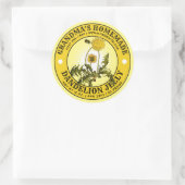 ヴィンテージ自家製ダンデリオンゼリーラベルテンプレート ラウンドシール (バッグ)