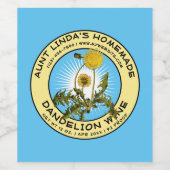 ヴィンテージ自家製ダンデリオンワインラベルテンプレート ワインラベル (シングルラベル)