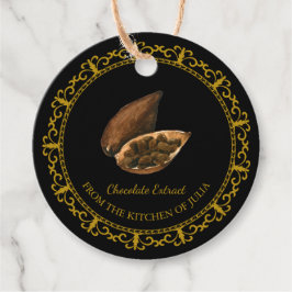 ヴィンテージ自家製チョコレートエキスつるラベル フェイバータグ