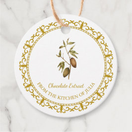 ヴィンテージ自家製チョコレートエキスつるラベル フェイバータグ