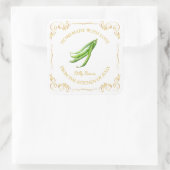 ヴィンテージ自家製ディリー豆ピクルスクエアラベル スクエアシール (バッグ)