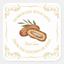 ヴィンテージ自家製デイトジャムスクエアラベル