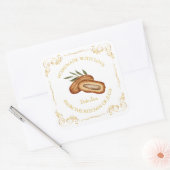 ヴィンテージ自家製デイトジャムスクエアラベル スクエアシール (封筒)