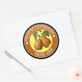 ヴィンテージ自家製ナシジャムテンプレート ラウンドシール (封筒)