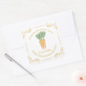 ヴィンテージ自家製ニンジン漬けスクエアラベル スクエアシール (封筒)