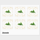 ヴィンテージ自家製ハラペーノジェリースクエアラベル スクエアシール (シート)