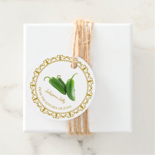 ヴィンテージ自家製ハラペーノゼリーつるラベル フェイバータグ (インサイチュ)