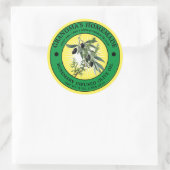 ヴィンテージ自家製ハーブオリーブ油ラベルテンプレート ラウンドシール (バッグ)