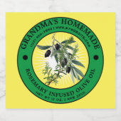 ヴィンテージ自家製ハーブオリーブ油ラベルテンプレート リキュールボトルラベル (シングルラベル)