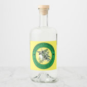 ヴィンテージ自家製ハーブオリーブ油ラベルテンプレート リキュールボトルラベル (正面)