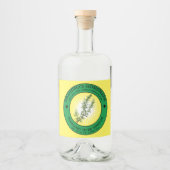 ヴィンテージ自家製ハーブ酢ラベルテンプレート リキュールボトルラベル (正面)