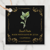 ヴィンテージ自家製バジルペストスクエアつるラベル フェイバータグ (正面)