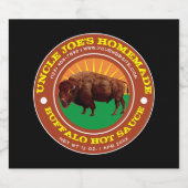 ヴィンテージ自家製バッファローホットソースラベルテンプレート リキュールボトルラベル (シングルラベル)