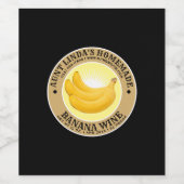 ヴィンテージ自家製バナナワインラベルテンプレート ワインラベル (シングルラベル)