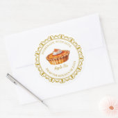 ヴィンテージ自家製パイレーベルl白 ラウンドシール (封筒)