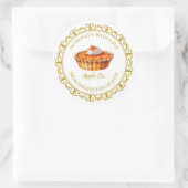 ヴィンテージ自家製パイレーベルl白 ラウンドシール (バッグ)