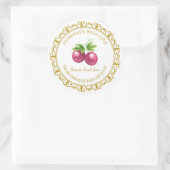 ヴィンテージ自家製パッションフルーツジャムラベルlホワイト ラウンドシール (バッグ)