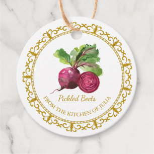ヴィンテージ自家製ビーツルートピクルつるラベル フェイバータグ