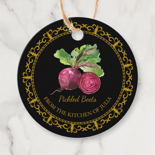 ヴィンテージ自家製ビートルートピクルス ハングタグ フェイバータグ (正面)