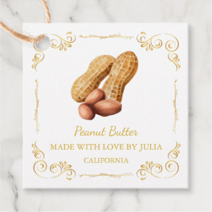 ヴィンテージ自家製ピーナッツバタースクエアつるラベル フェイバータグ
