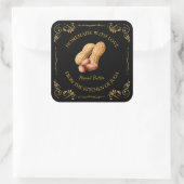 ヴィンテージ自家製ピーナッツバタースクエアラベル スクエアシール (バッグ)