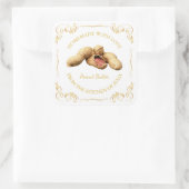 ヴィンテージ自家製ピーナッツバタースクエアラベル スクエアシール (バッグ)