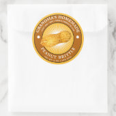 ヴィンテージ自家製ピーナッツ脆性ラベルテンプレート ラウンドシール (バッグ)