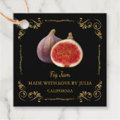 ヴィンテージ自家製フィグジャムスクエアつるラベル フェイバータグ (正面)