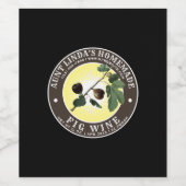 ヴィンテージ自家製フィグワインラベルテンプレート ワインラベル (シングルラベル)