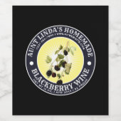 ヴィンテージ自家製ブラックベリーワインラベルテンプレート ワインラベル (シングルラベル)