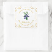 ヴィンテージ自家製ブルーベリージャムスクエアラベル スクエアシール (バッグ)