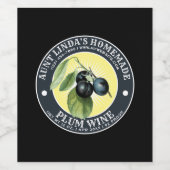 ヴィンテージ自家製プラムワインラベルテンプレート ワインラベル (シングルラベル)