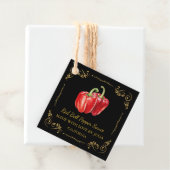 ヴィンテージ自家製ベルペッパーソーススクエアつるラベル フェイバータグ (インサイチュ)