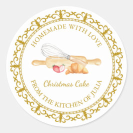 ヴィンテージ自家製ベーキングスモールビジネスラベル ラウンドシール