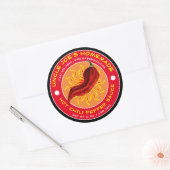 ヴィンテージ自家製ホットチリペッパーソース ラウンドシール (封筒)