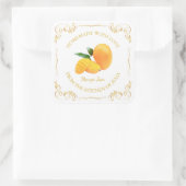 ヴィンテージ自家製マンゴジャムスクエアラベル スクエアシール (バッグ)