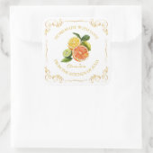 ヴィンテージ自家製ミックスシトラスジャムスクエアラベル スクエアシール (バッグ)