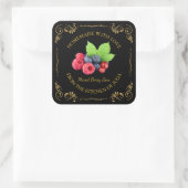 ヴィンテージ自家製ミックスベリージャムスクエアラベル スクエアシール (バッグ)