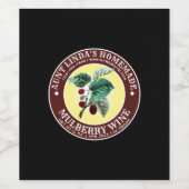 ヴィンテージ自家製ムルベリーワインラベルテンプレート ワインラベル (シングルラベル)