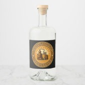 ヴィンテージ自家製ムーンシャインテンプレート リキュールボトルラベル (正面)