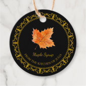 ヴィンテージ自家製メープルシロップつるラベル フェイバータグ (正面)