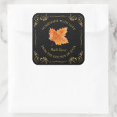 ヴィンテージ自家製メープルシロップ四角ラベル スクエアシール (バッグ)