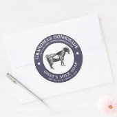 ヴィンテージ自家製ヤギ乳石鹸ラベルテンプレート ラウンドシール (封筒)