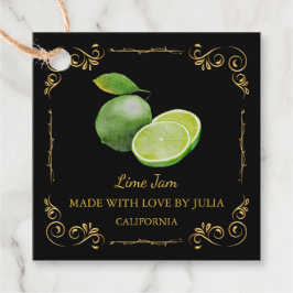 ヴィンテージ自家製ライムジャムスクエアつるラベル フェイバータグ