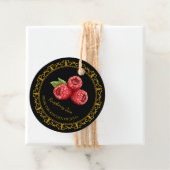 ヴィンテージ自家製ラズベリージャムつるラベルlブラック フェイバータグ (インサイチュ)