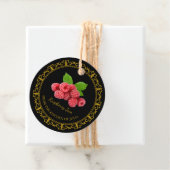 ヴィンテージ自家製ラズベリージャムつるラベルlブラック フェイバータグ (インサイチュ)