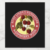 ヴィンテージ自家製ラズベリーワインラベルテンプレート ワインラベル (シングルラベル)