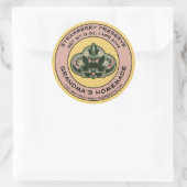 ヴィンテージ自家製ラベルテンプレート ラウンドシール (バッグ)