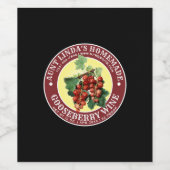 ヴィンテージ自家製レッドグースベリー ワインラベル (シングルラベル)